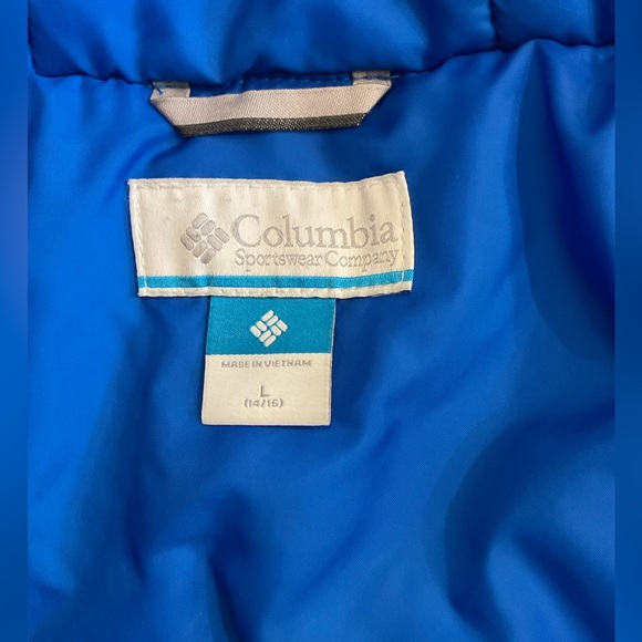💙❄️ Columbia Boys Alpine Free Fall II Winter Jacket Super Blue Camo Sz L (14/16) - Picture 4 of 11